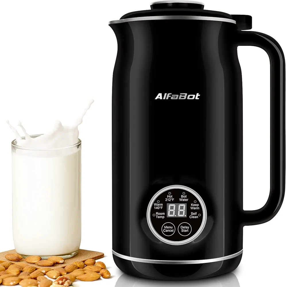 Nut Milk Maker, Automatic Almond Milk Machine for Homemade Plant-Based Milk, Oat, Soy, Almond and Dairy Free Beverages, 20 oz Soy Milk Maker with Delay Start/Keep Warm/Self-Cleaning, Black : Amazon.ca