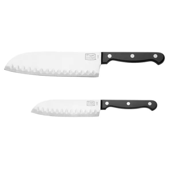 Chicago Cutlery Essentials 2pc Santoku/Partoku Knife Set