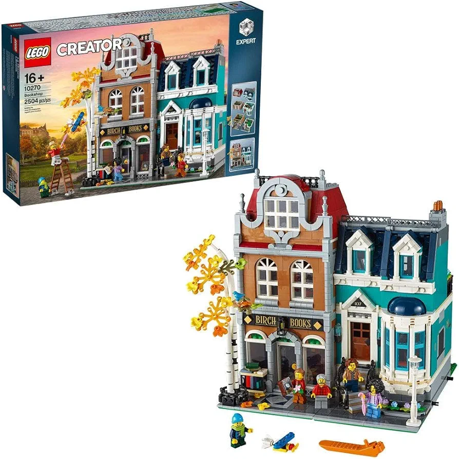LEGO Creator Expert Bookshop 10270 Modular Building, Home Décor Display Set for Collectors, Advanced Collection, Gift Idea for 16 Plus Year Olds : Toys & Games