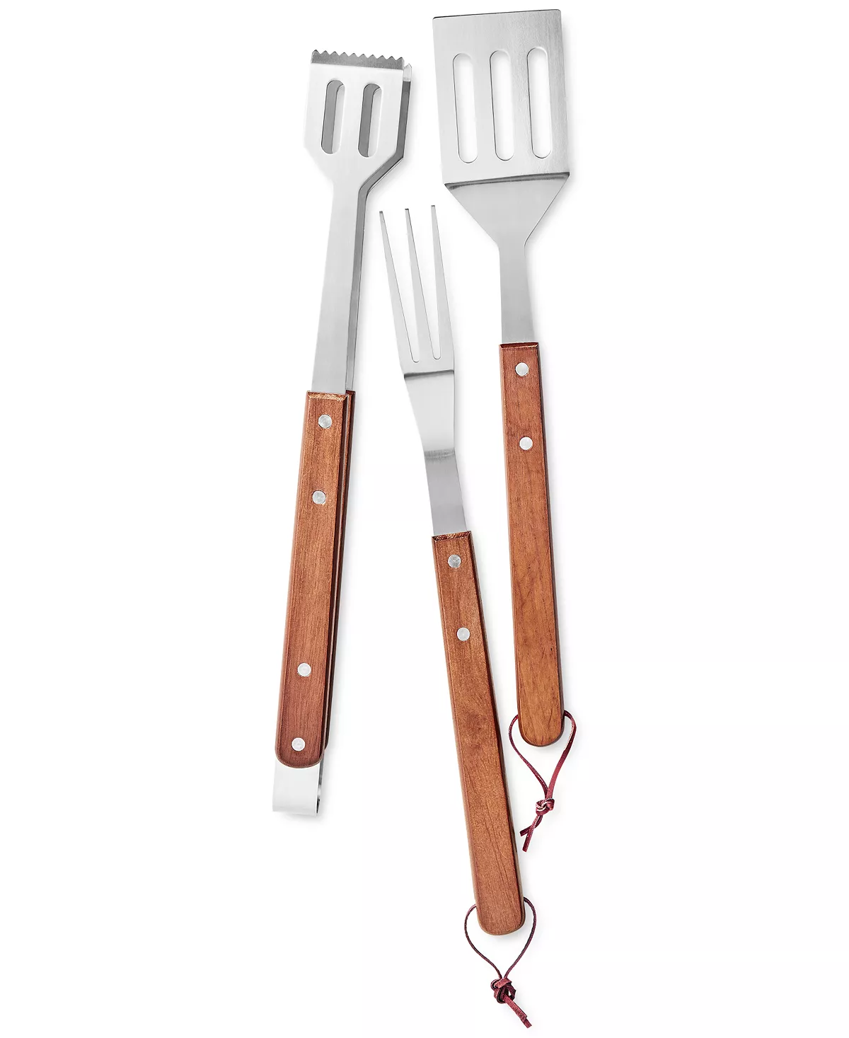 Martha Stewart Collection BBQ 3-Pc Wood Handled Tool Set, Created for Macy's & Reviews - Kitchen Gadgets - Kitchen - Macy's BBQ工具三件套