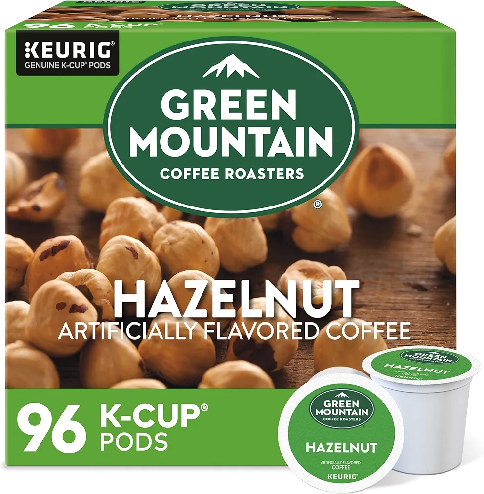 Green Mountain Coffee Roasters Hazelnut Coffee, Keurig Single-Serve K-Cup pods, Light Roast, 96 Count (4 Packs of 24) : Grocery & Gourmet Food