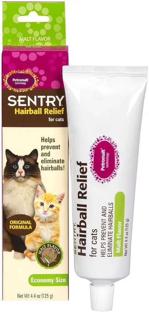 Amazon.com : Sentry Hairball Relief for Cats,Malt Flavor,4.4 Ounces : Cat Hairball Remedies : Pet Supplies