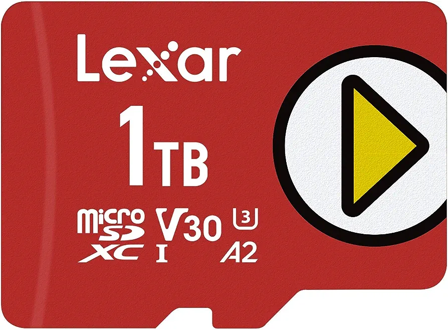 Lexar 1TB PLAY microSDXC Memory Card, UHS-I, C10, U3, V30, A2, Full-HD Video, Up To 160/100 MB/s, Expanded Storage for Nintendo-Switch, Gaming Devices, Smartphones, Tablets (LMSPLAY001T-BNNNU) : Every