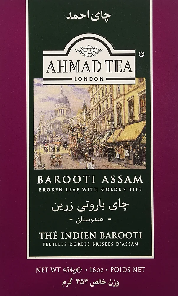 Amazon.com : Ahmad Tea Black Tea, Barooti Assam Loose leaf, 454g - Caffeinated & Sugar-Free : Grocery Tea Sampler : Everything Else