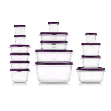 Rubbermaid 30pc Easy Find Lids Amethyst : Target 储物盒30件