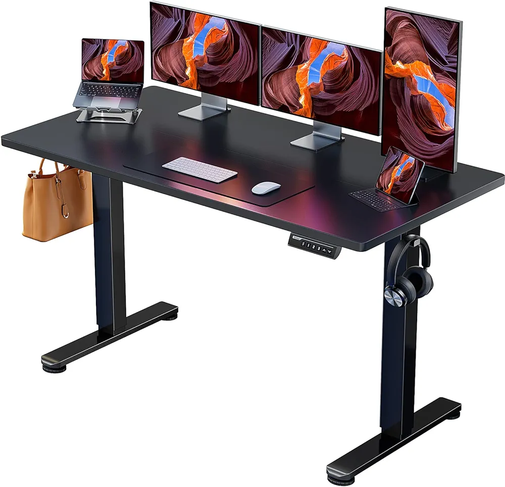 ErGear Height Adjustable Electric Standing Desk, 55 x 28 Inches Sit Stand up Desk, Memory Computer Home Office Desk (Black) : Amazon.ca: Home