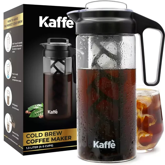Kaffe Cold Brew Coffee Maker Pitcher 6-Cup