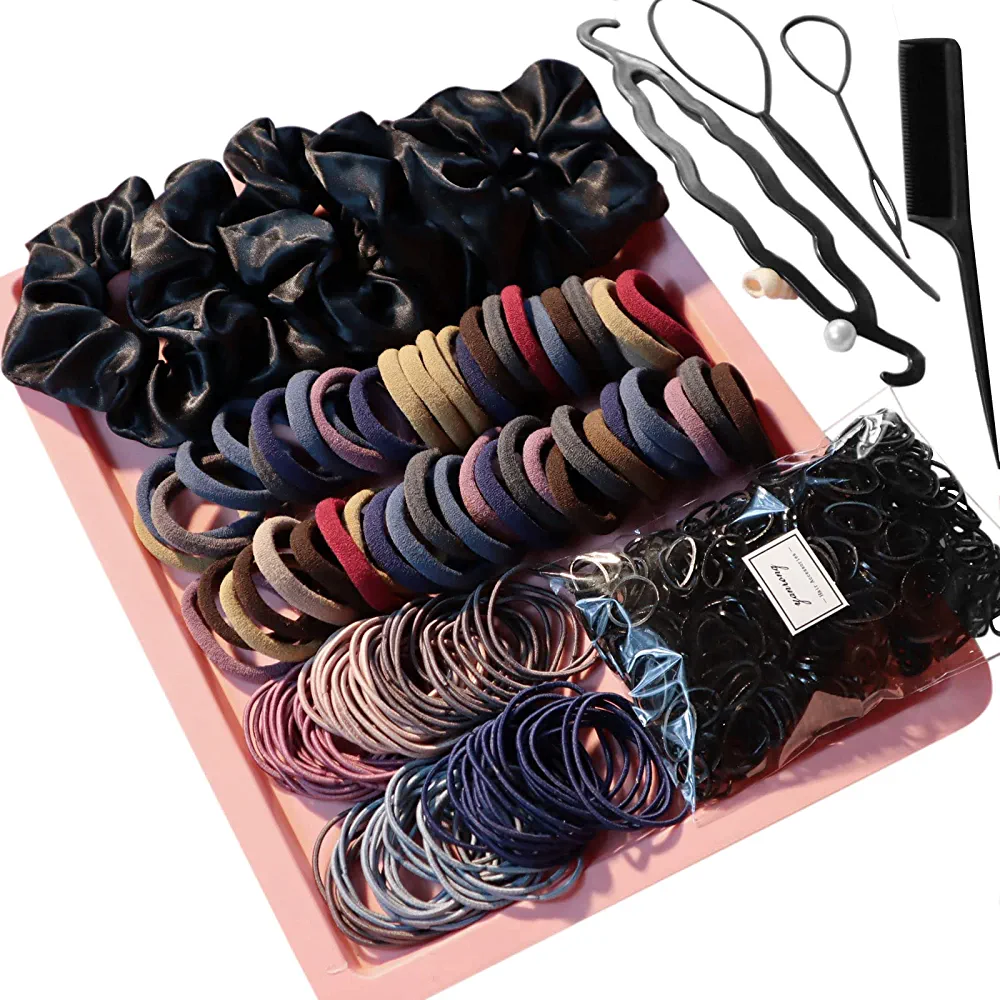 Amazon.com : YANRONG 755PCS Hair Accessories for Woman Set Seamless Ponytail Holders Variety Hair Scrunchies Hair Bands Scrunchy Hair Ties For Thick and Curly (Mix) : Beauty & Personal Care