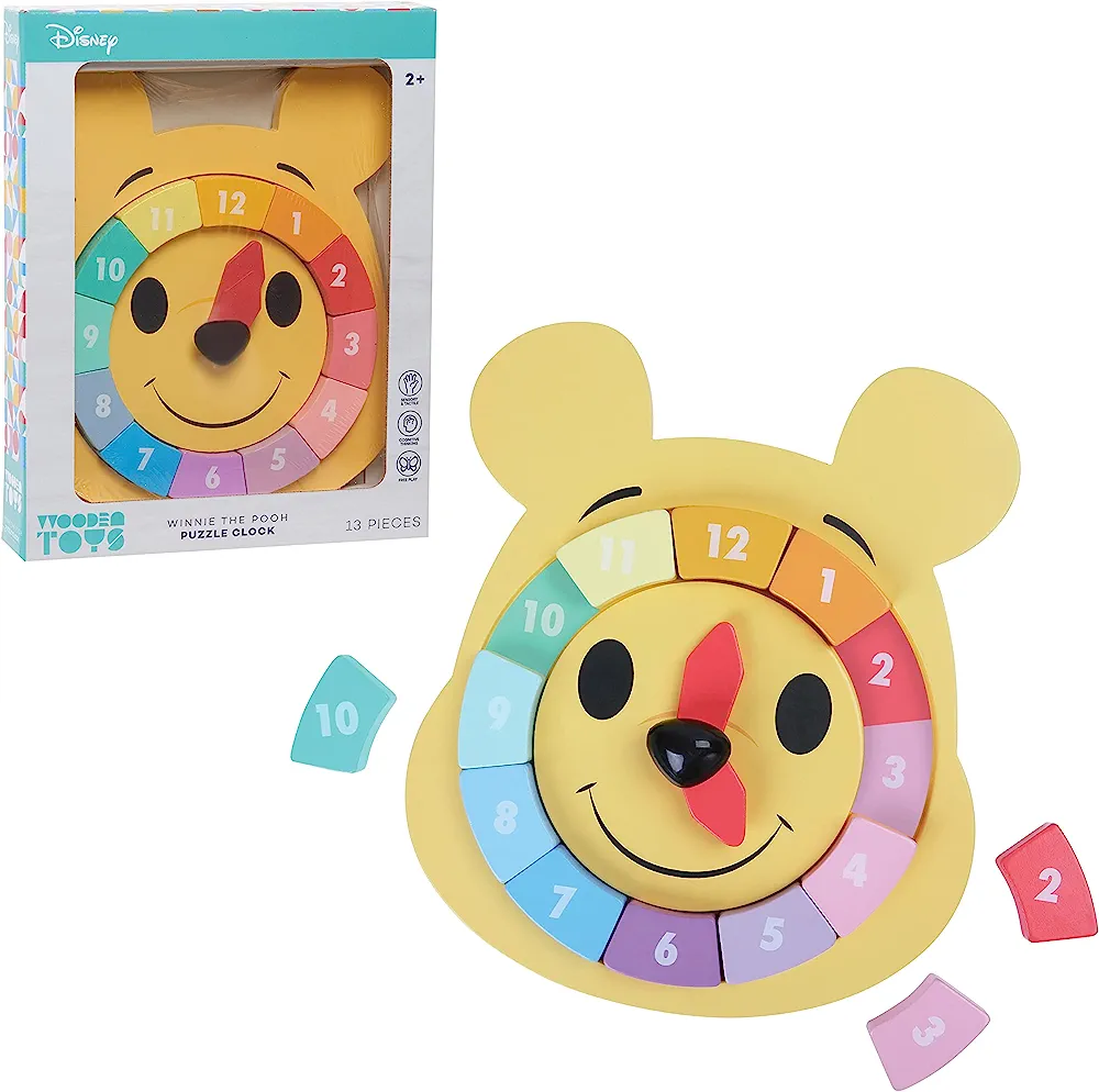 Disney Wooden Toys Winnie The Pooh Puzzle Clock