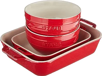 Staub Ceramic bakeware Set, 4-pc, Cherry: Home & Kitchen