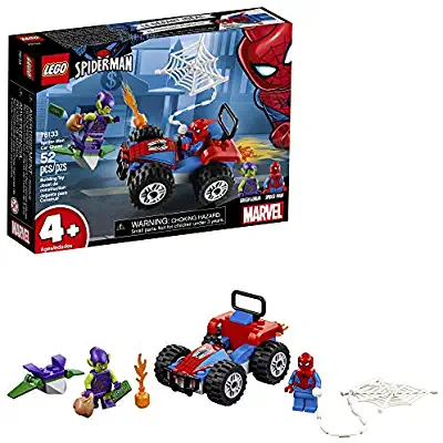 乐高 蜘蛛侠 52粒Amazon.com: LEGO Marvel Spider-Man Car Chase 76133 Building Kit, Green Goblin and Spider Man Superhero Car Toy Chase (52 Pieces): Toys & Games