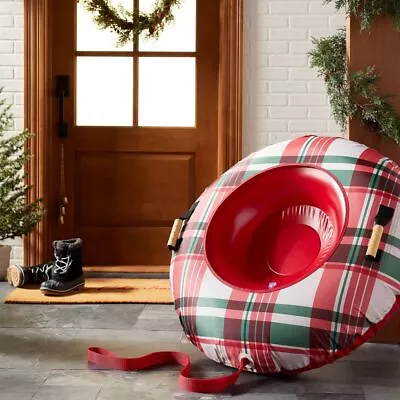 Festive Plaid 36" Christmas Snow Tube Red/Green/Cream - Hearth & Hand with | eBay