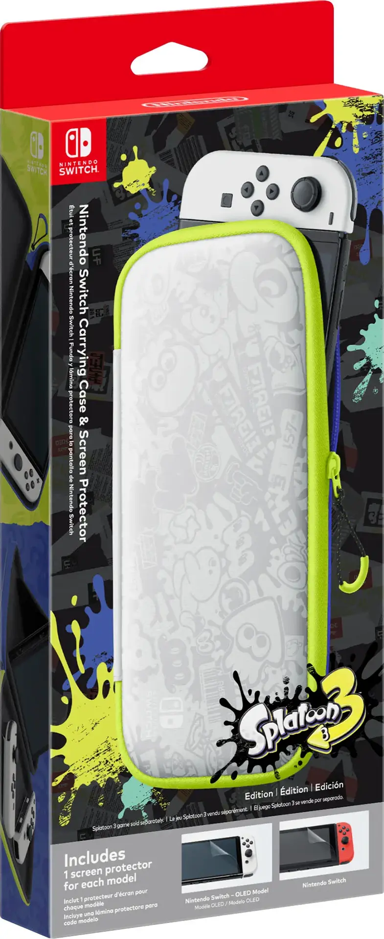 Nintendo Switch Carrying Case & Screen Protector Splatoon 3 Edition White HEGAP3SAB - Best Buy