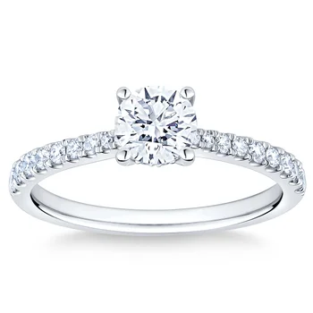 Round Brilliant 1.00 ctw VS2 Clarity, I Color Diamond Platinum Bridal Ring | Costco