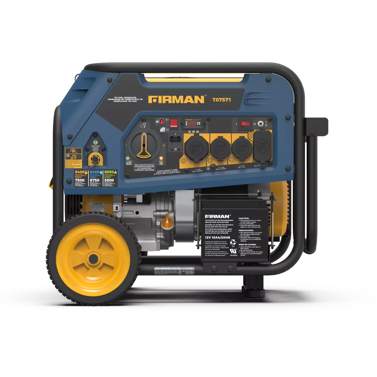 FIRMAN T07571F 9400/7500W Tri Fuel Electric Start Portable Generator 50A | eBay