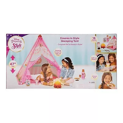 Disney Princess Style Glamping Tent 17pc Play Tent Light-Up Lantern S'mores | eBay