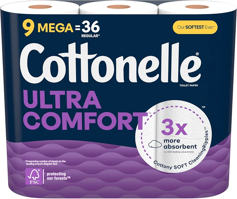 Cottonelle Ultra Comfort卫生纸，9大卷