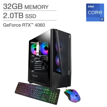 iBUYPOWER TraceMesh 7 Gaming Desktop - 14th Gen Intel Core i7-14700F - GeForce RTX 4060 - Windows 11 - 32 GB RAM - 2TB SSD - Black | Costco