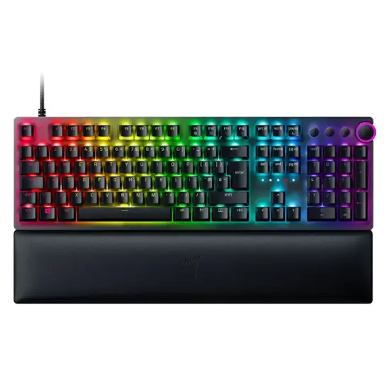 Razer Huntsman V2 Full Size Wired Optical Purple Clicky Switch Gaming Keyboard with Chroma RGB Backlighting Black RZ03-03930400-R3U1 - Best Buy