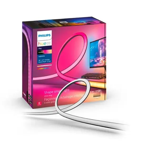 Philips Hue Play Gradient Lightstrip for 24" to 27" PC White 578294 - Best Buy