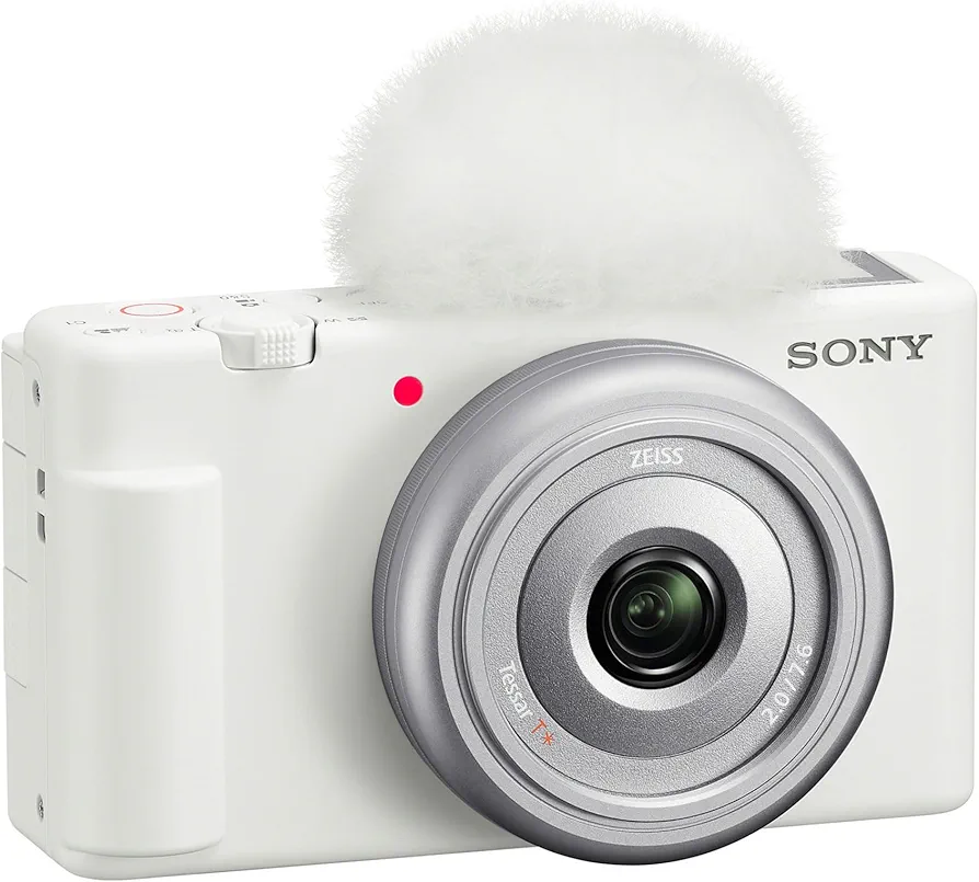 Amazon.com : Sony ZV-1F Vlog Camera for Content Creators and Vloggers White : Electronics