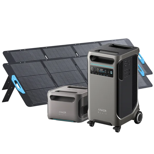 Anker SOLIX F3800 Home Backup Power Kit (7680Wh) + 2x 200W Solar Panels | Costco