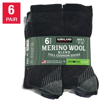 Kirkland Signature Men's Merino Wool Blend Sock, 6-pair | Costco