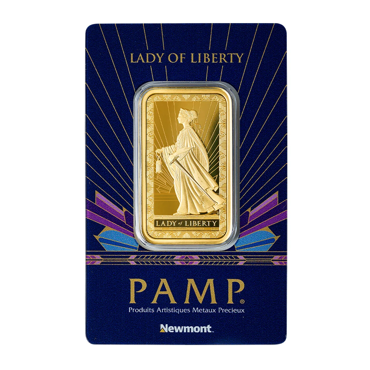 1 oz Gold Bar PAMP/Newmont Lady of Liberty (New in Assay) | Costco