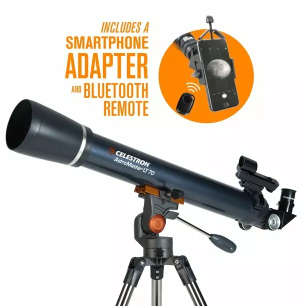 Celestron 22109-DS AstroMaster 70AZ LT Refractor Telescope Kit with Smartphone | eBay