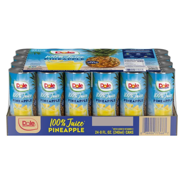 Dole 100% Pineapple Juice, 8 fl oz, 24-count | Costco