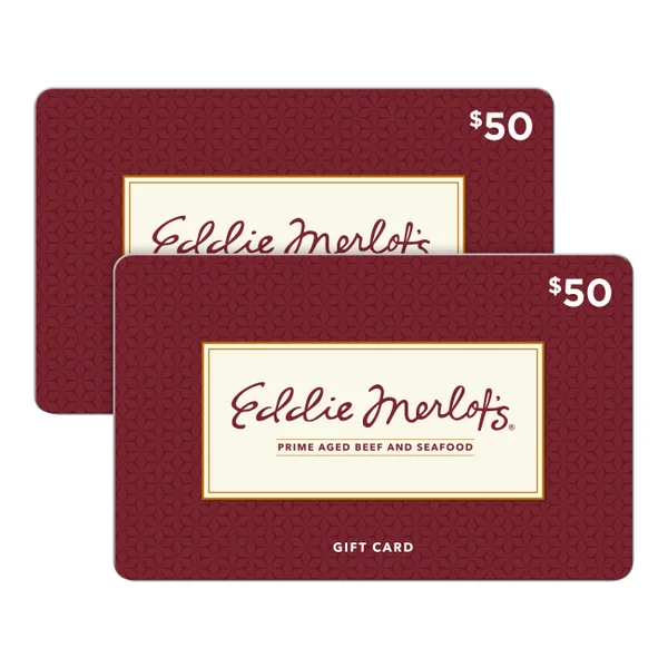 Eddie Merlot's Prime Aged Beef and Seafood Two Restaurant $50 E-Gift Cards ($100 Value) | Costco